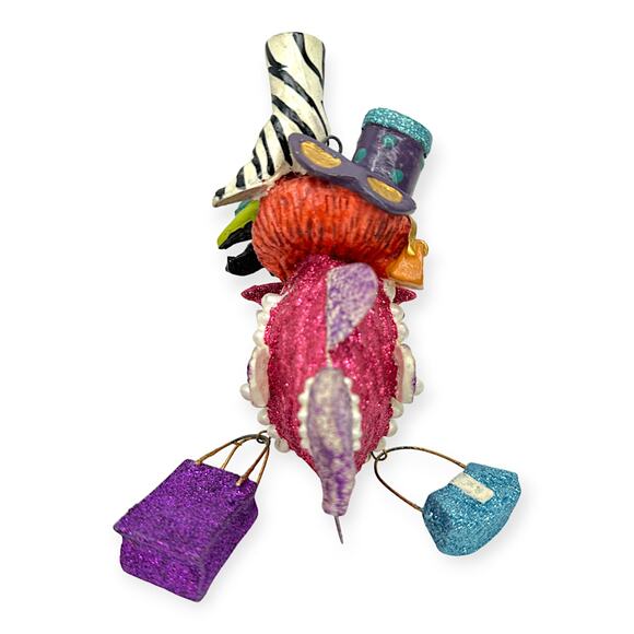 Katherine's Collection Mall Queen Kissy Fish Ornament Shopper Glitter Fabulous - Picture 3 of 4